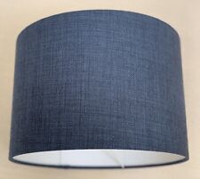 Blue Navy Lamp Shade Plain Linen Look Fabric Midnight  Match Sofa Lampshade