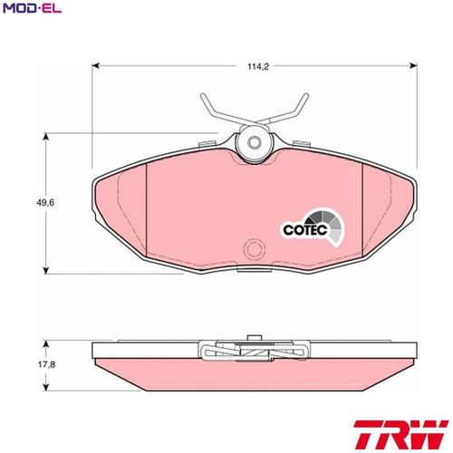 Brake pad set disc - brake,