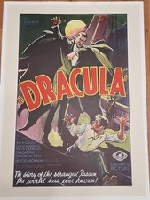 Fabulous Dracular Original Drawn Movie Printed Canvas New Halloween Prop