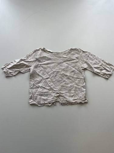 Linen button back - back, sleeve
