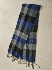 100% cashmere scarf navy blue mens wool