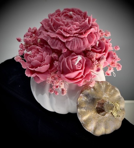 Handmade candles wax flowers - handmade,