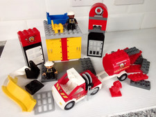 Lego duplo fire engine station - fire,