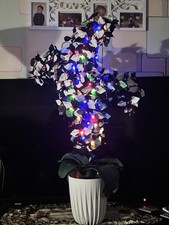 artificial orchid Black Mamba with backlight and USB point, height 1 m