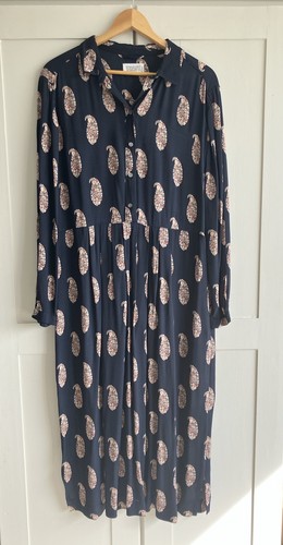 Toast navy paisley print dress - navy,