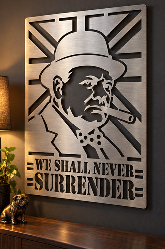 Winston churchill metal - churchill, wall