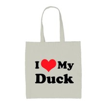 I Love My Duck - Canvas Tote Bag - Bird Pet Animal Mallard Ducks Ducklings