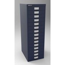 15 Drawer Maxi Tall Filing Cabinet Prussian - QUALITY DURABLE STEEL METAL 