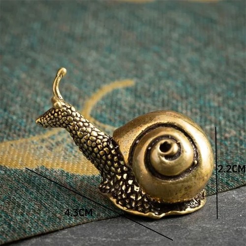 Copper snail figurine - copper,