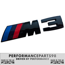 BMW M3 BADGE IN GLOSS BLACK