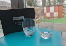 Used once - Waterford 2xJohn Rocha Lume Old Fashion Crystal Tumblers