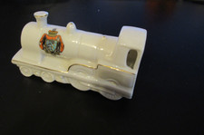 Seaton Delaval crest Carlton china crested ware locomotive rare near Whitley Bay
