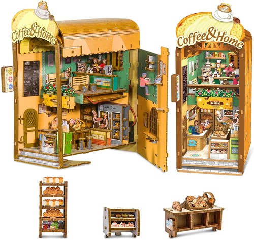 Book nook kit 3d - book, wooden