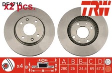 X2 PCS FRONT BRAKE DISC SET