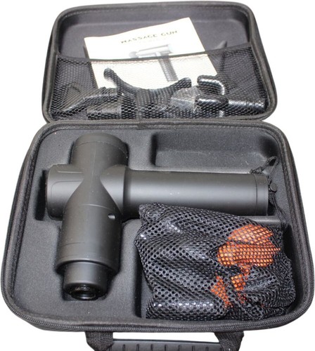 Black handheld massage gun - black,