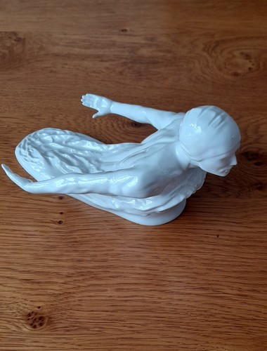 Coalport swimmer sculpture - swimmer,