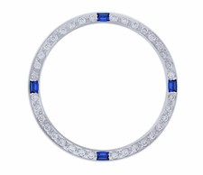 CREATED DIAMOND SAPAHIRE BEZEL