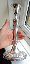 HANDSOME LARGE VICTORIAN 1896 SOLID / STERLING SILVER CANDLESTICK