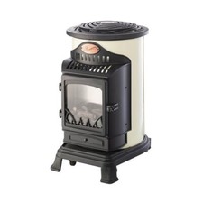 Provence Portable Flueless 3.4KW Log Effect Calor Gas Stove Heater Cream