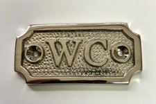 WC brass door sign choice of 3