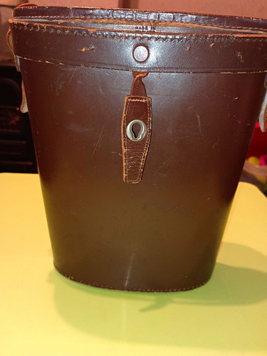 Brown leather binocular carry - brown,