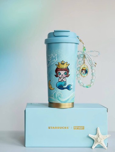 Starbucks popmart molly blue - starbucks, x