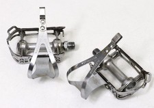 Campagnolo New Record Pedals - Vintage Steel Pedals with Christophe Cages