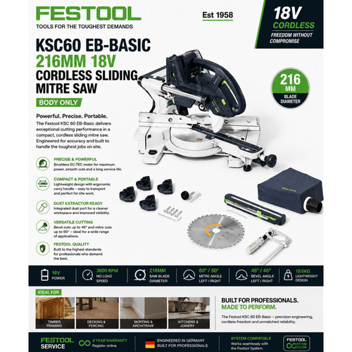 Festool ksc60 18v mitre - festool,