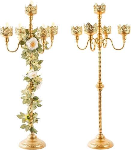 Gold candelabra arm 40in - gold, 5