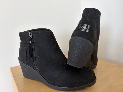 Skechers bobs black wedge - skechers,