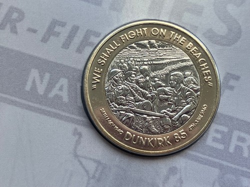Jersey pound coin - jersey, dunkirk