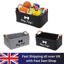 Dog Toy Box Storage Basket
