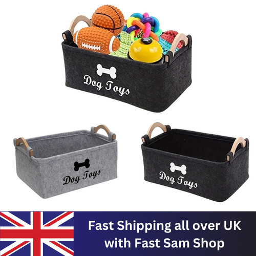 Dog toy box storage basket - dog,