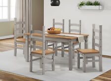 Corona Dining Table and 4 Chairs 5'0" Grey Wax Pine Set by Mercers Furniture®