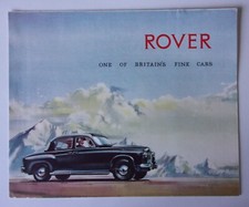 ROVER P4 RANGE orig 1957 UK Mkt Large Format Sales Brochure - 60 75 90 105S 105R