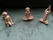 Trio of Monkey Sculptures In