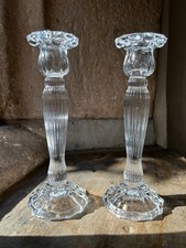 Elegant Vintage Crystal Candlesticks – Luxe by Godinger Style, 23 cm (9”)