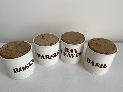 Vintage spice herb - jars, kiln