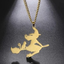 Witch Necklace Gold Stainless