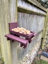 Mini Picnic Table Squirrel / Bird Feeder Wood Bench Backyard Garden