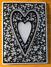 Heart Embossing Folder - approx. 14.5cm x 10.5cm - New