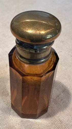 Antique brass topped - topped, amber