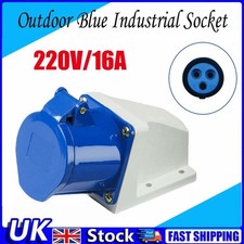 Mains Hook Up Socket Outlet Female With Flap Camper Caravan Motorhome 16A 220V