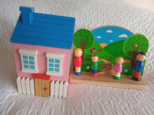 Wooden toy house - toy, house,