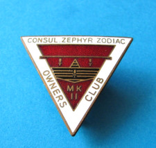 VINTAGE Consul Zephyr Zodiac MK 11 Owners Club Brooch / Badge. Unused. Enamel.