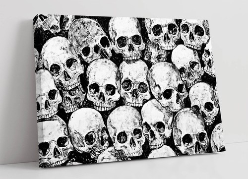Black and white - black, skulls