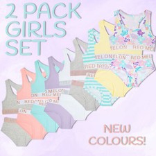 2 Pack Girls Crop Top Training