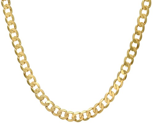 9ct yellow gold - inch, curb
