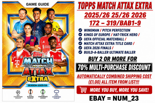 Match attax extra 2026 - match, 25/26-
