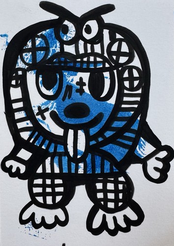 Hasworld dog original art - hasworld,